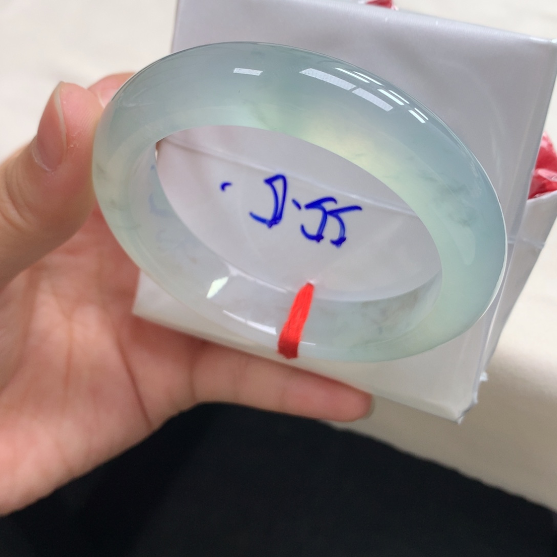 翡翠未镶嵌手镯24号55.5泥鳅背刚子种水（强推对标小六）必拍