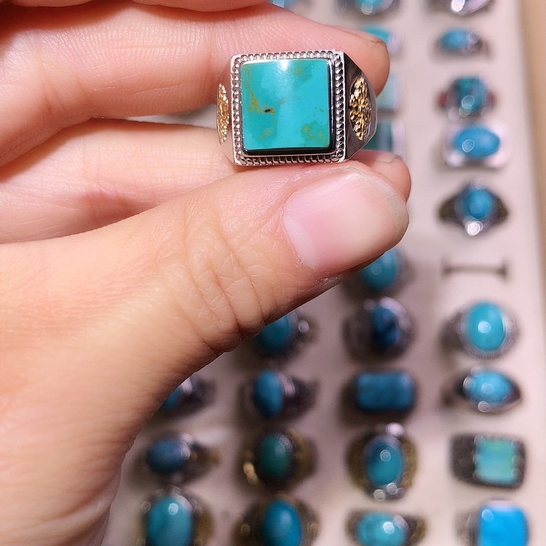 绿松石银S925镶嵌颈饰