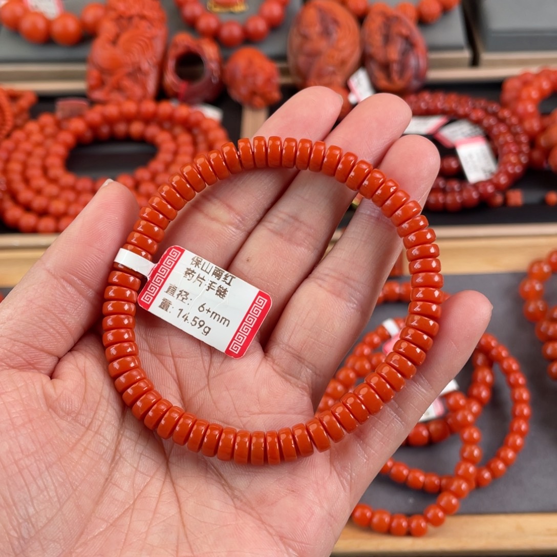 南红玛瑙未镶嵌直切手串6➕