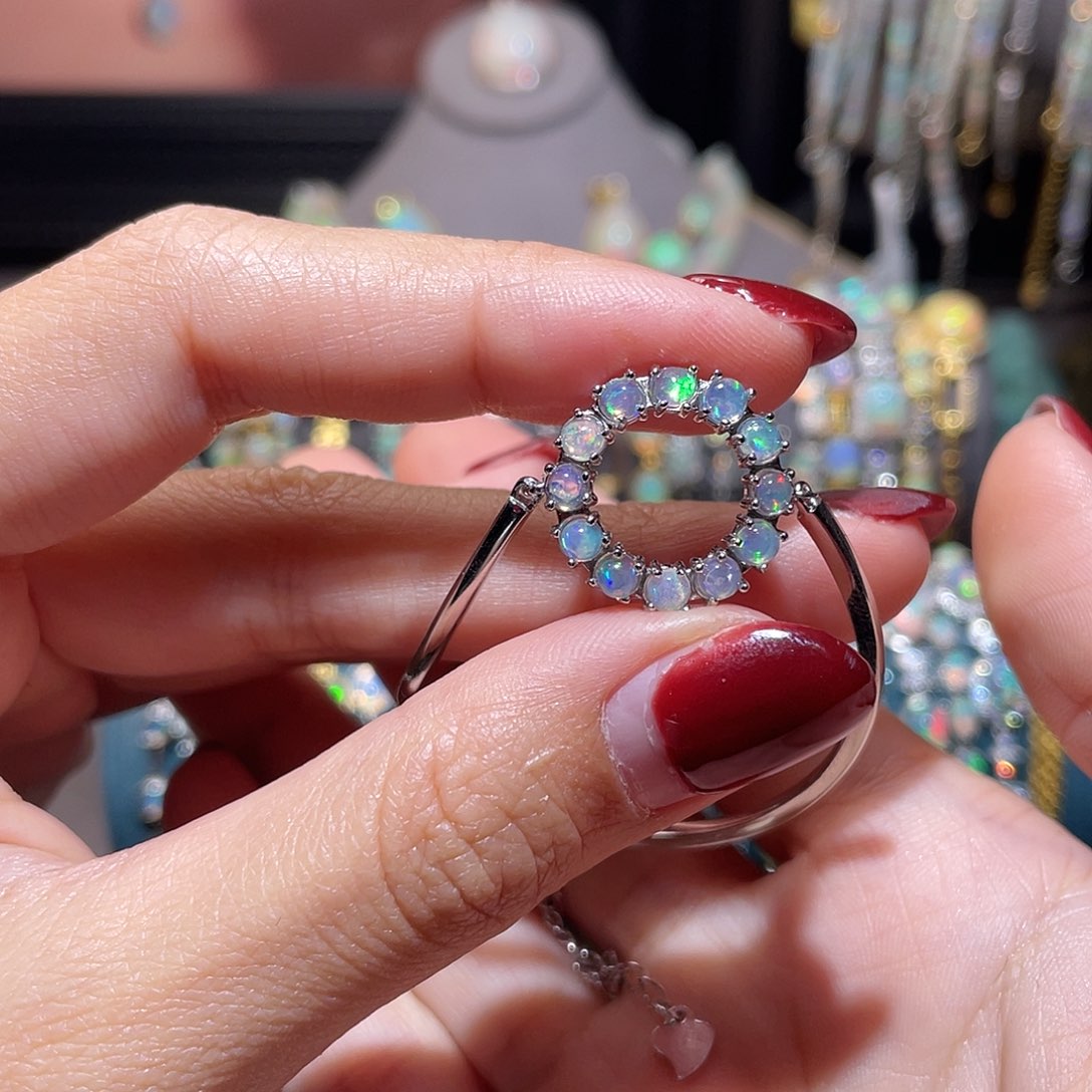 银S925镶嵌欧泊手链）?*