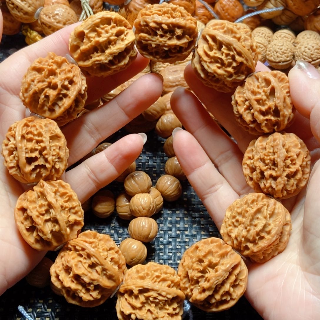 文玩核桃手串粗筋八棱