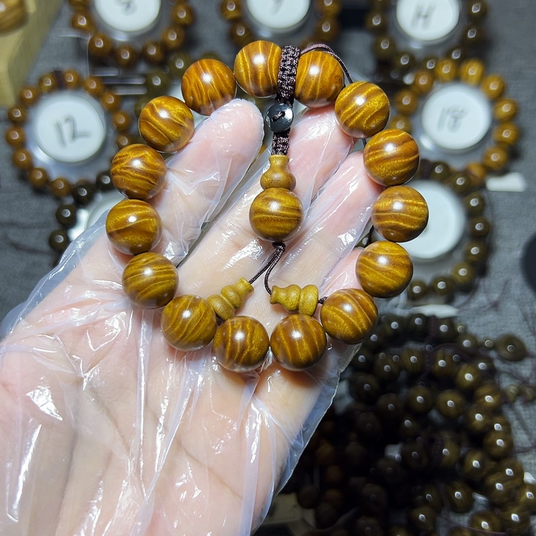 三***.金丝楠手串/手链枯木1.5闪龙