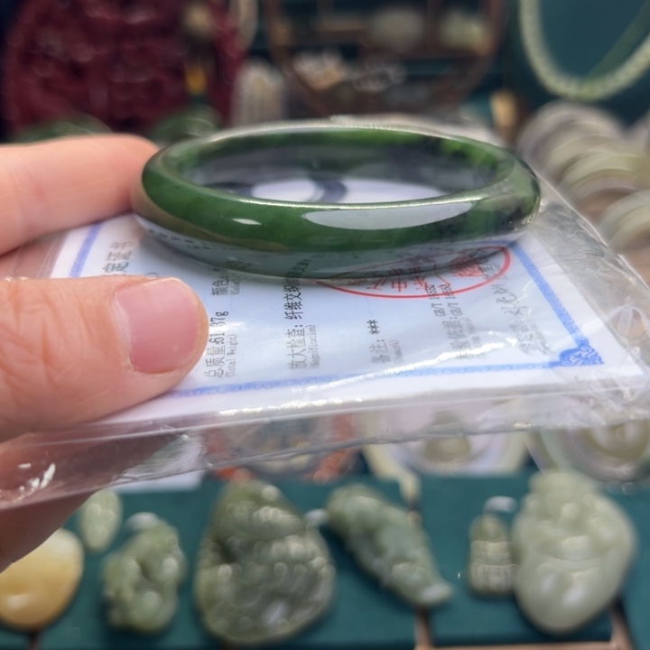 和田玉手镯未镶嵌61.3圈围00204