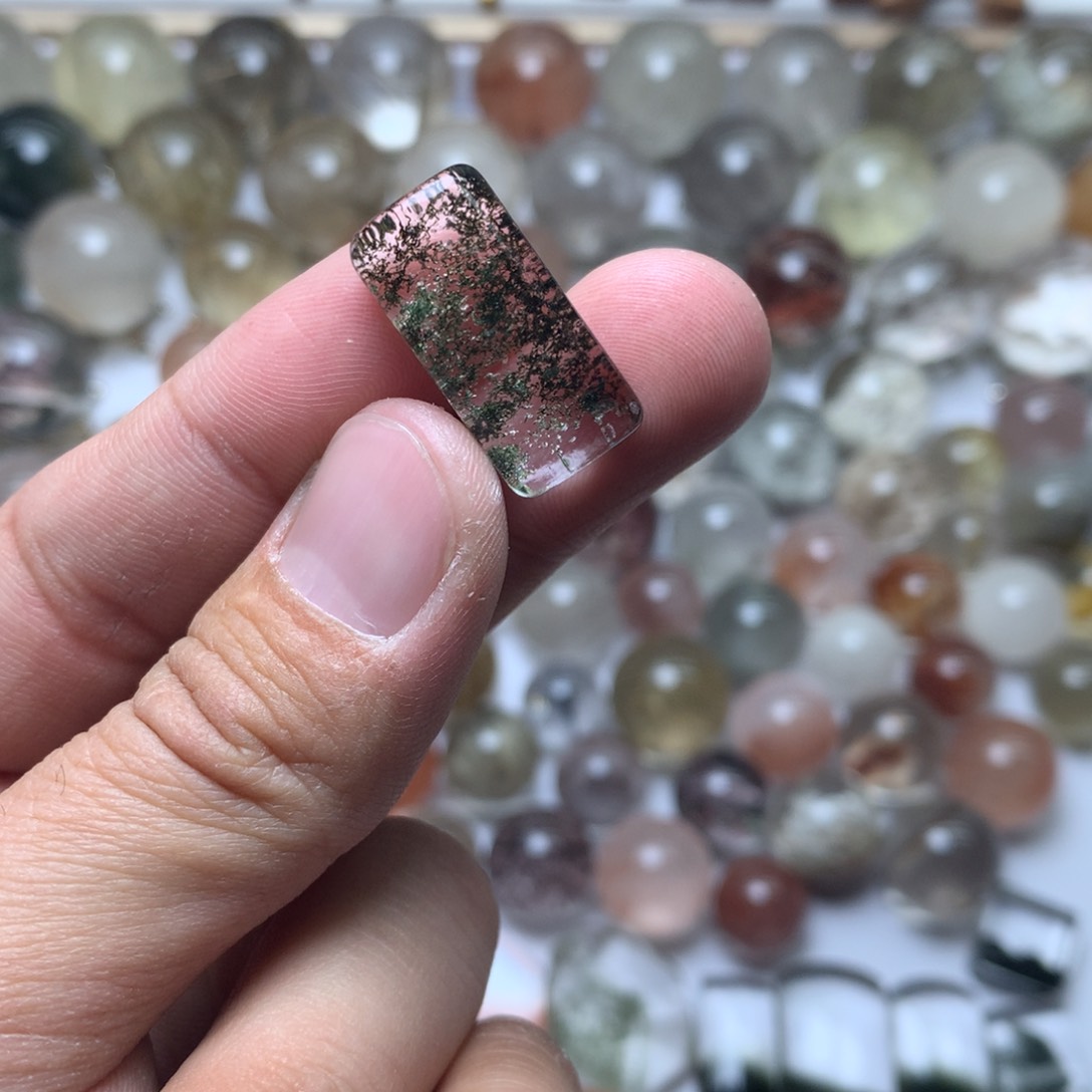 水晶珠宝半成品未镶嵌幽灵吊坠