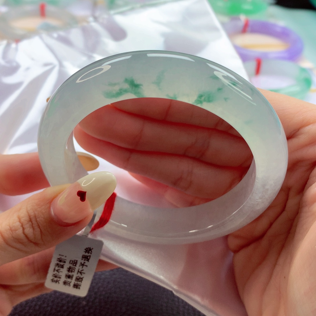 翡翠手镯未镶嵌56.4 种水嘎嘎好 灵