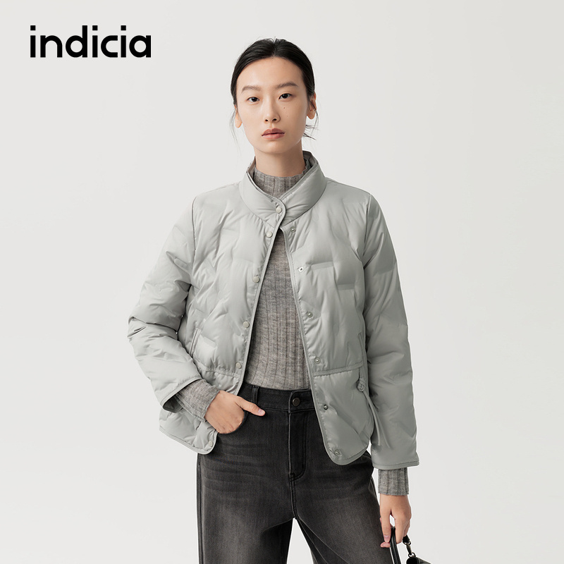 indicia标记商场同款2025冬季新款简约气质短款羽绒服 F2D5YR480N