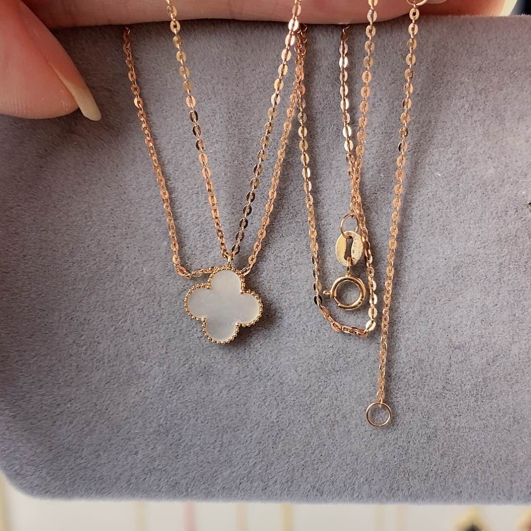 贝壳（贝母）套链18K金镶嵌白10mmk枚