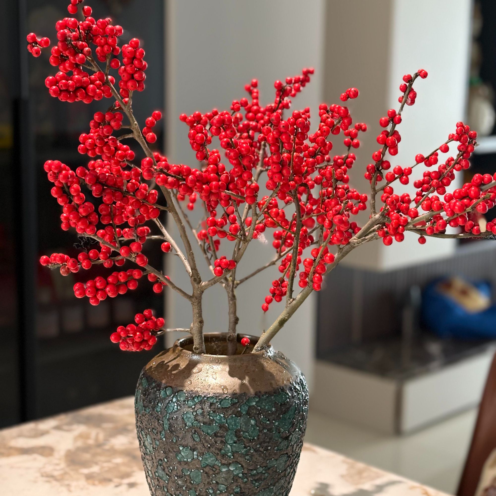 冬青鲜花水培养鲜枝花期长可作家庭插花花束摆件