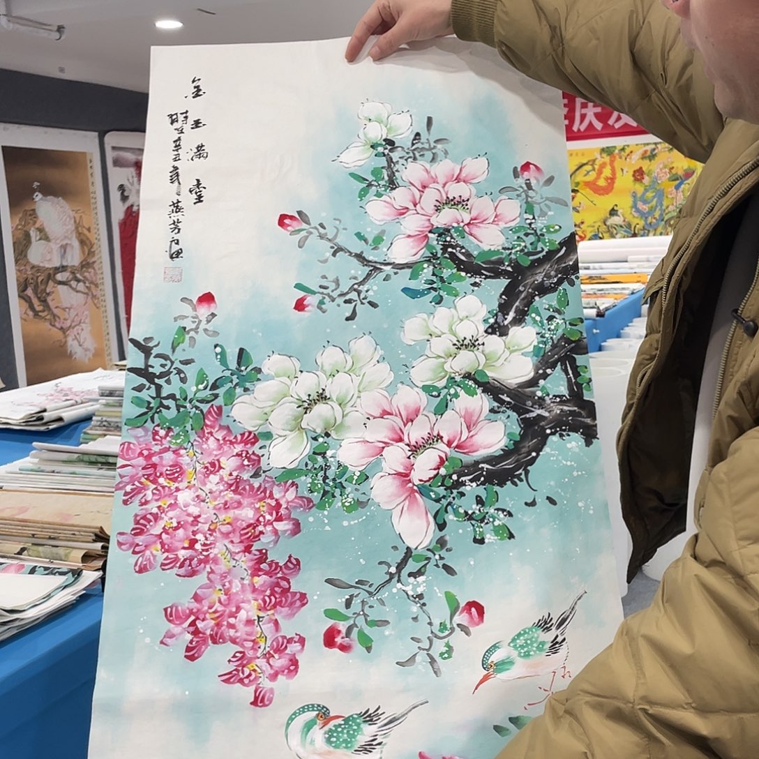 国画今天上午国画作品展示