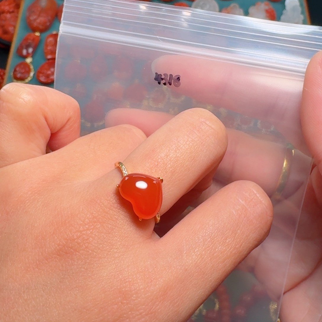 南红玛瑙南红 银S925镶嵌