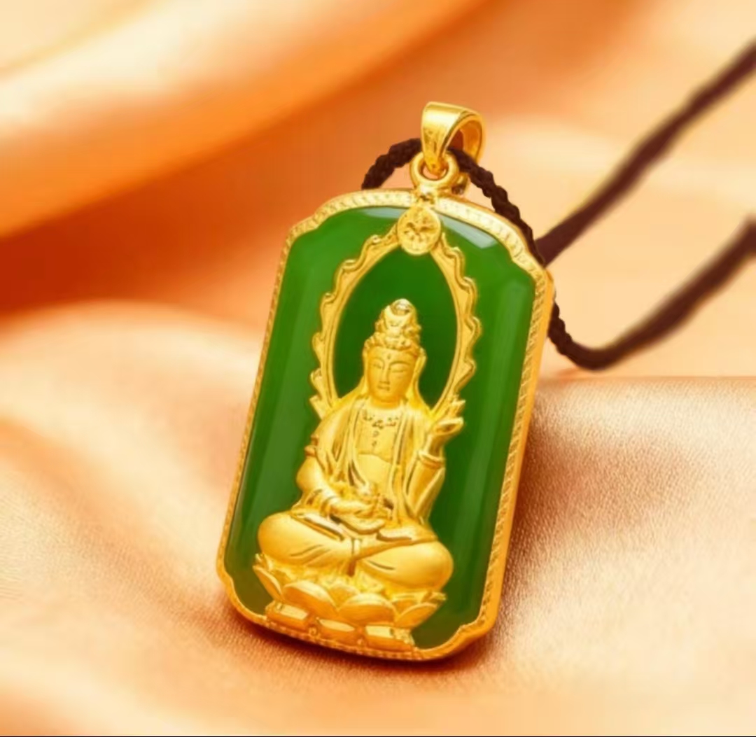 合金琉璃吊坠 新款帝王观音菩萨吊坠男女通用平安吉祥项链