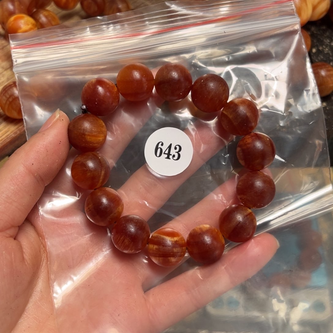 松木（琥珀木）手串/手链小**水643三通1.5