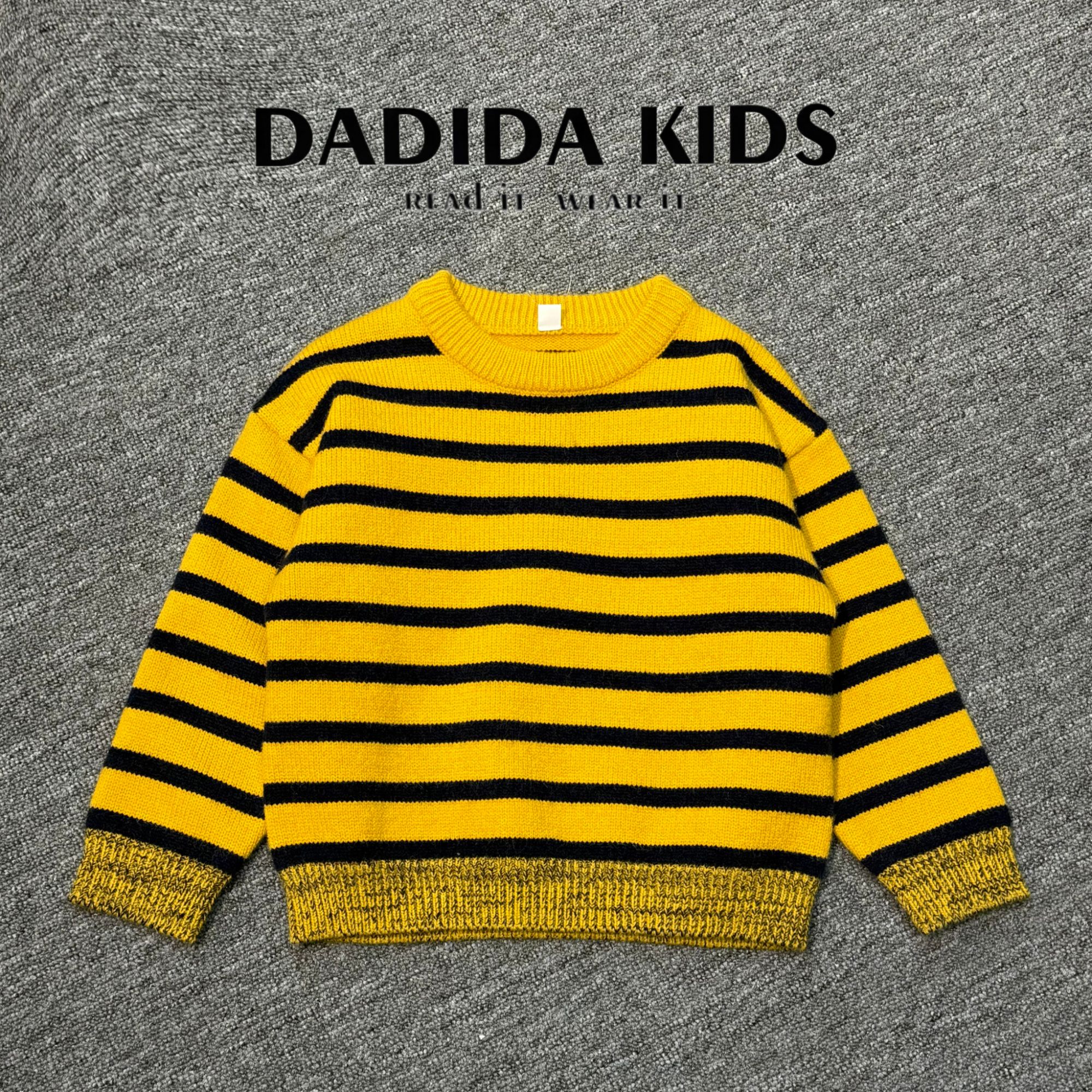 dadida/嗒嘀嗒秋冬男童百搭时尚休闲圆领套头毛衣505520005