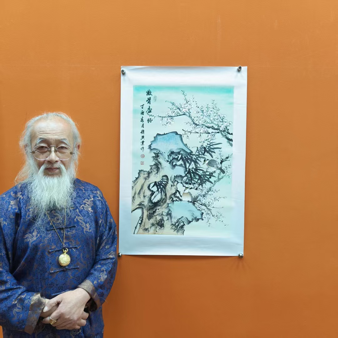 赵兴业《傲骨虚怀》四尺三开 托裱  68*45cm -天美3