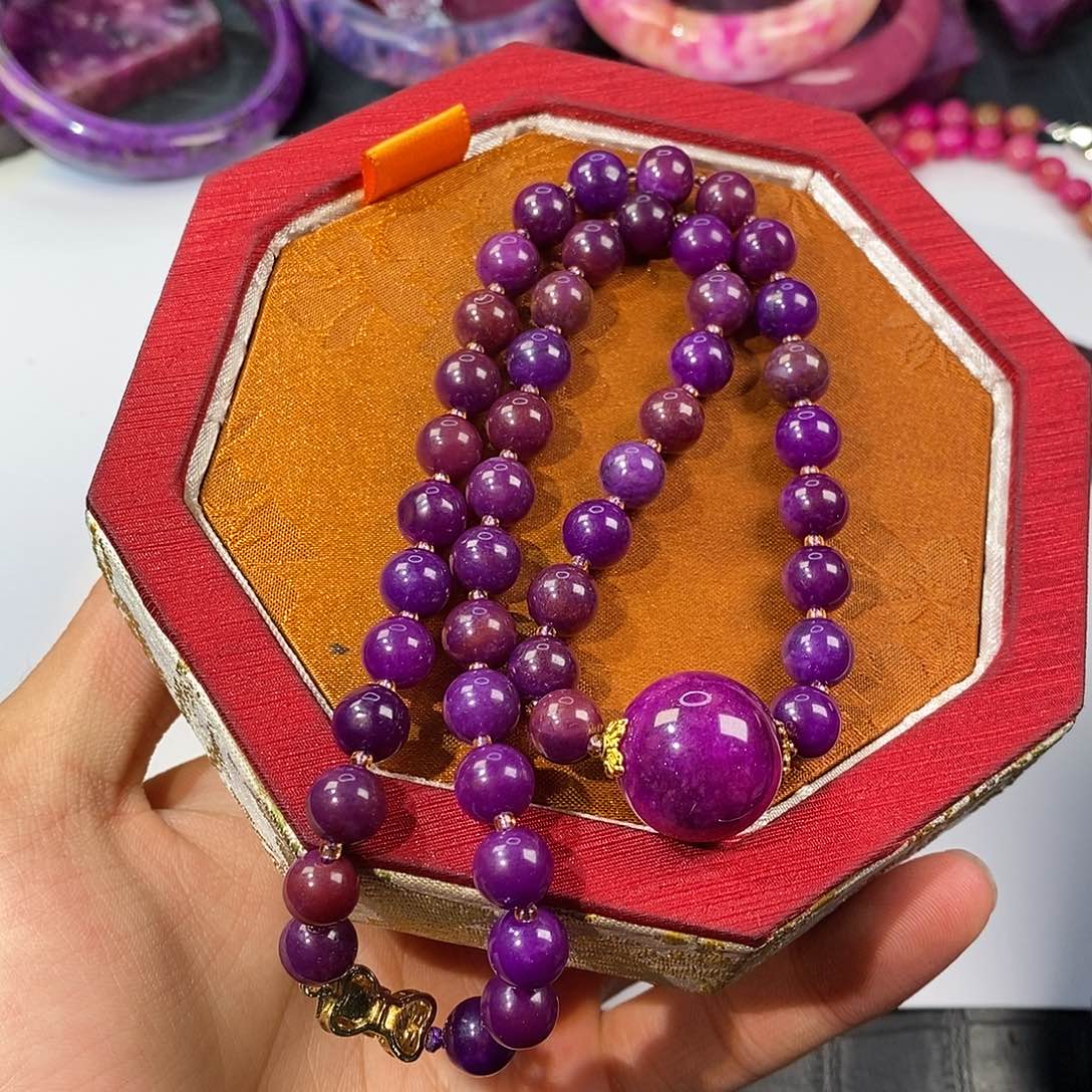 无无火焰丝绒紫项链22号