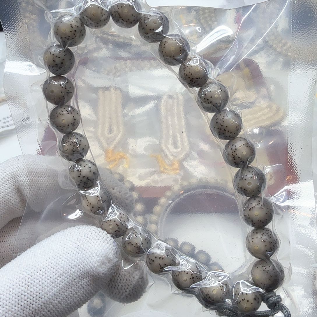 星月菩提吊坠38小冰糖月留白针尖星10圆手持