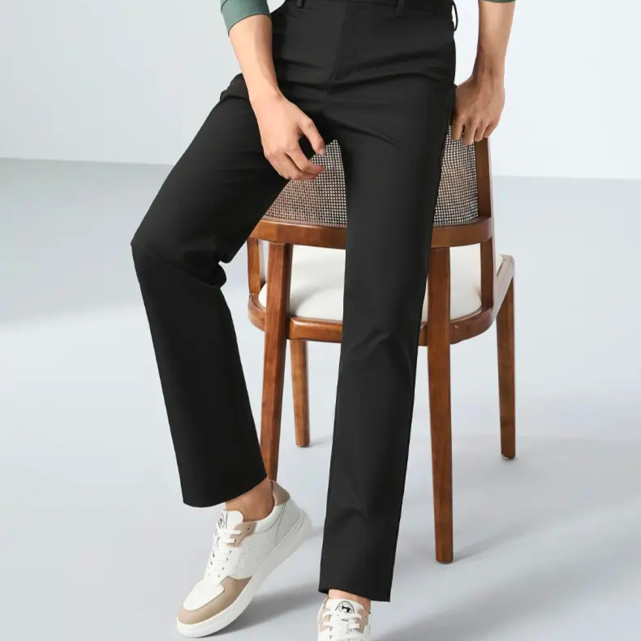 B201-400冬款加绒加厚韩版轻奢时尚男士休闲西裤透气修身职业男裤