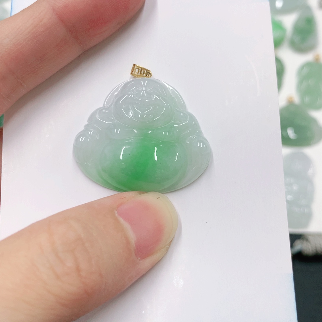 翡翠颈饰18K金镶嵌1212121212