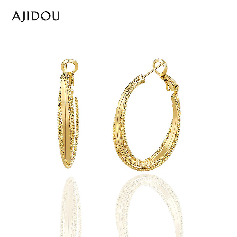 合金耳饰 AJIDOU阿吉豆耳饰女款合金复古耳环
