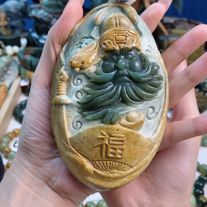 透闪石质玉手把件未镶嵌王*