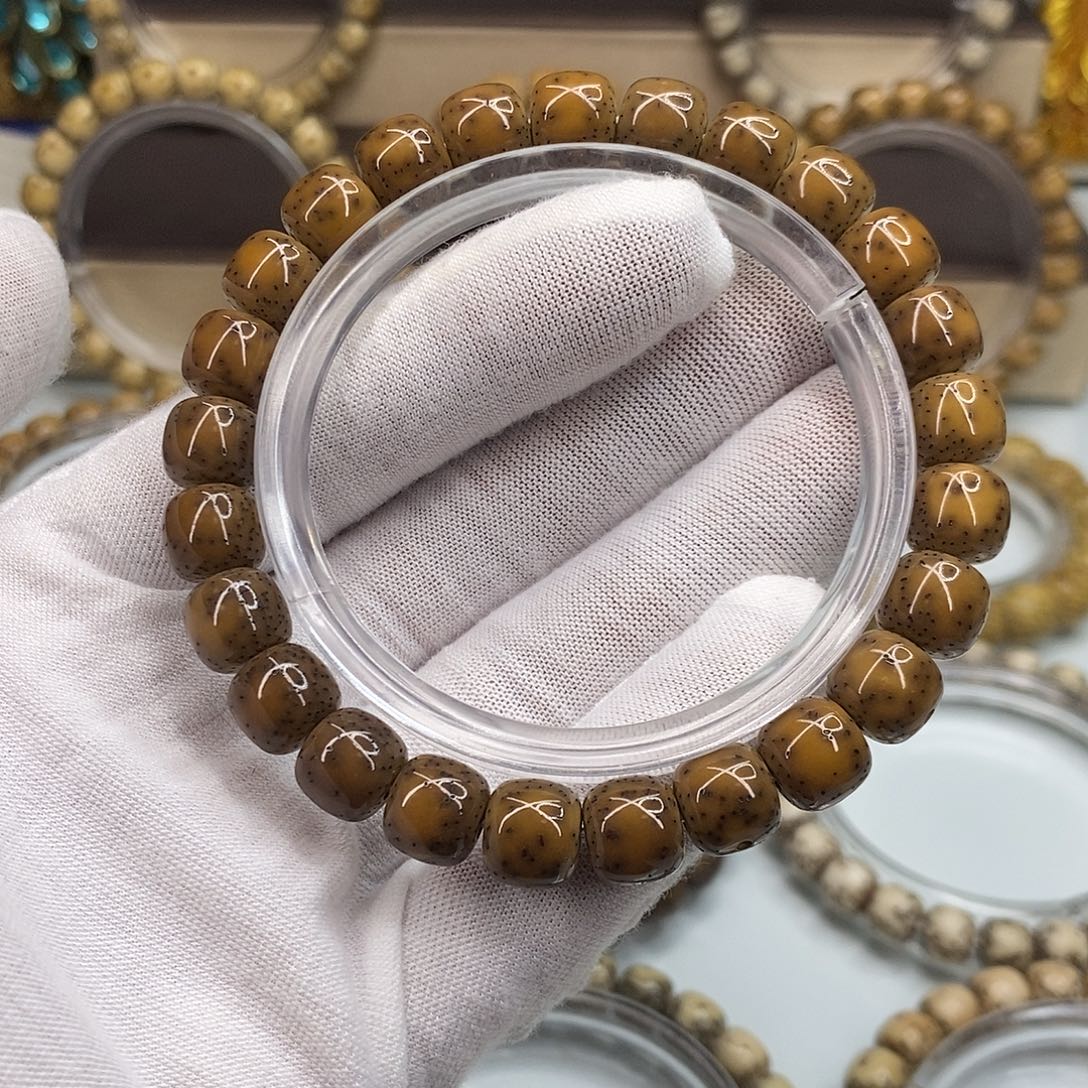 手串星月菩提9.5×8.5一物一图原生态同枝糯冰月朗星稀