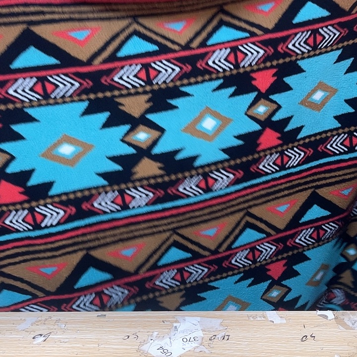 花色两面绒布料一米