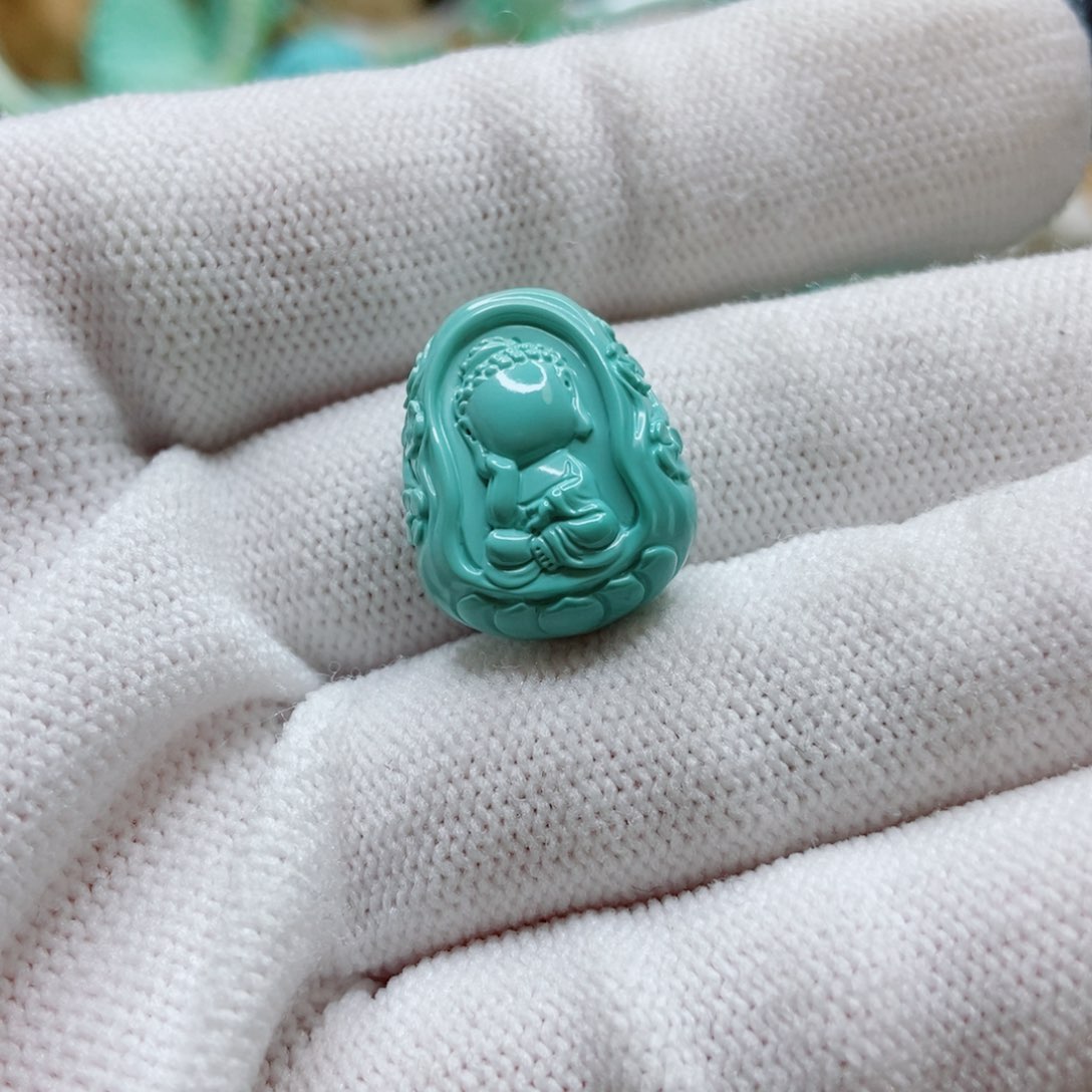 绿松石珠子未镶嵌