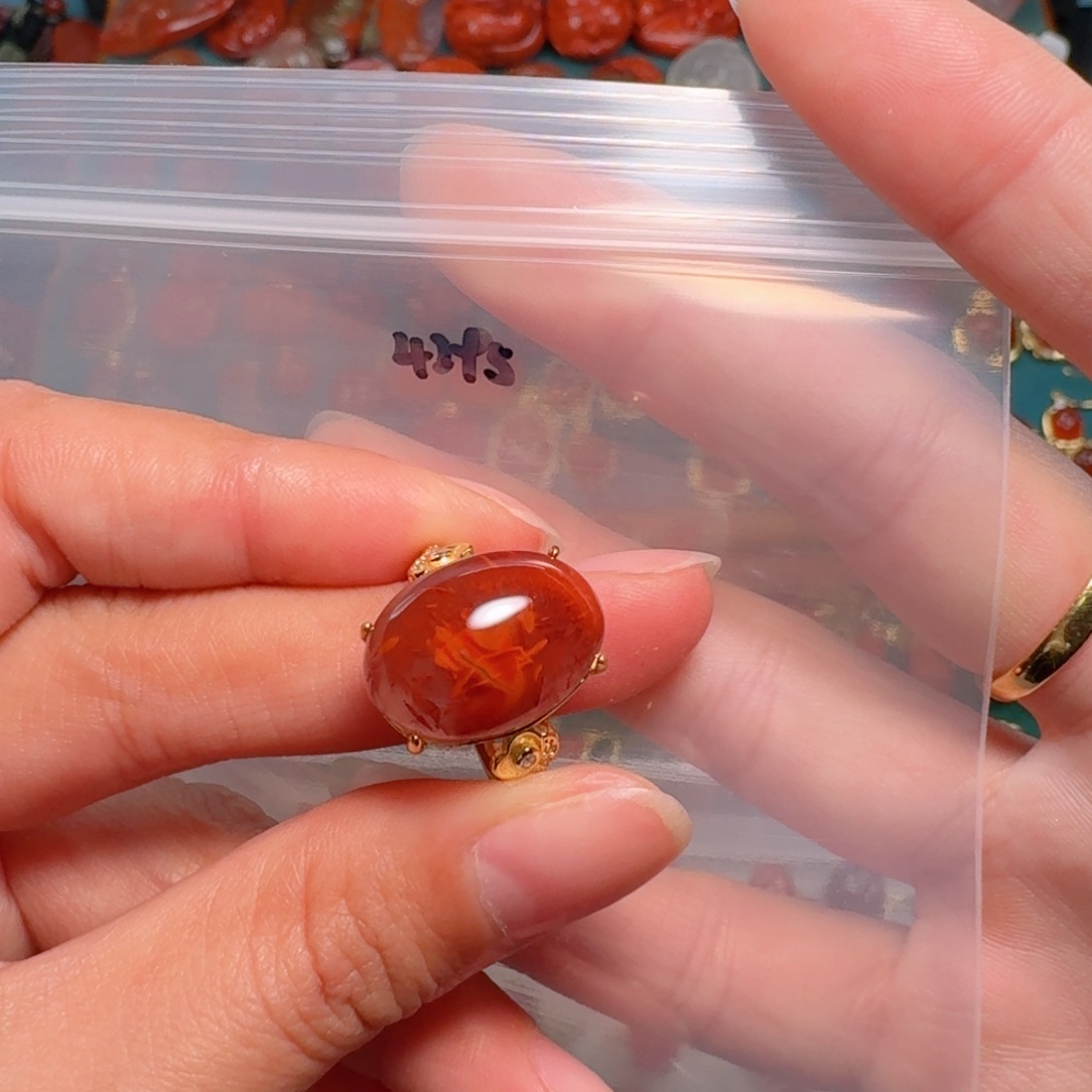 南红玛瑙南红银S925镶嵌