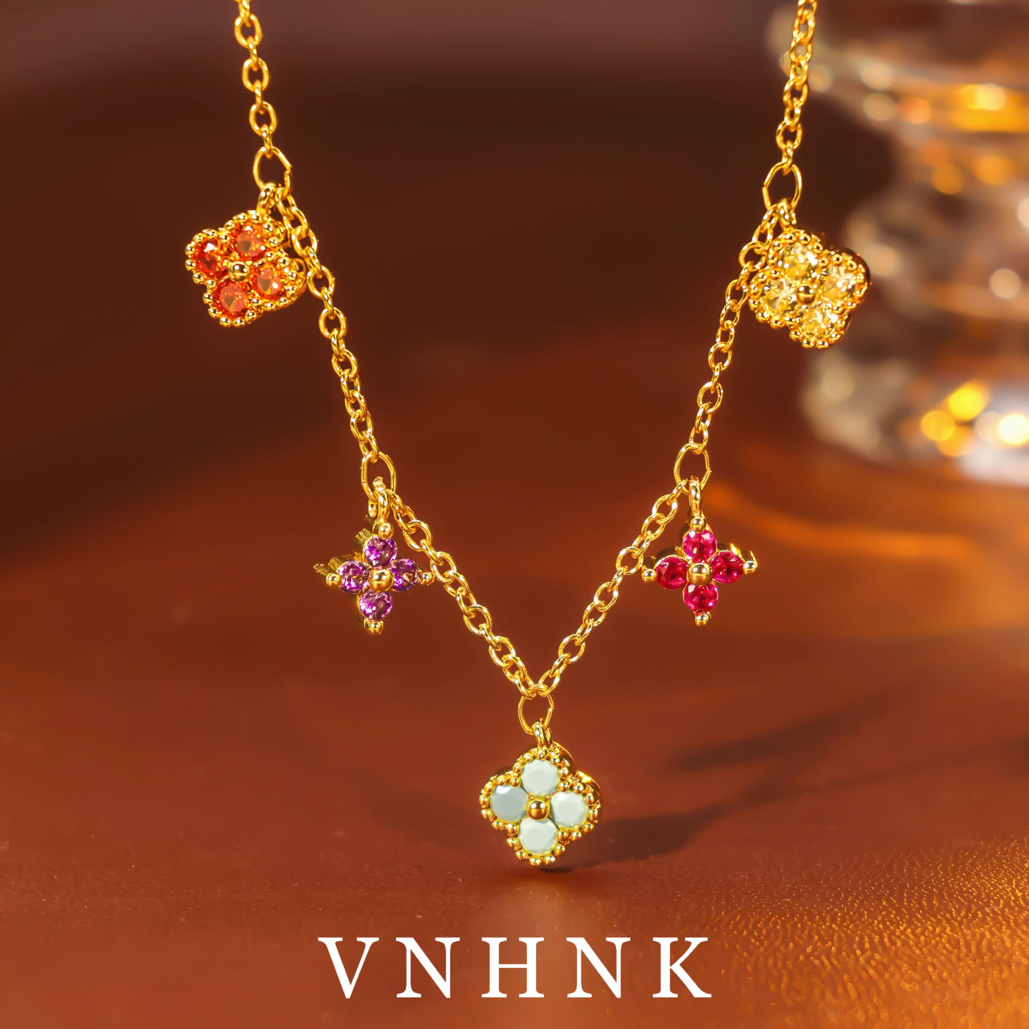 铜合金合成锆石项链 美可儿   M704   金色(47cm)时尚气质项链