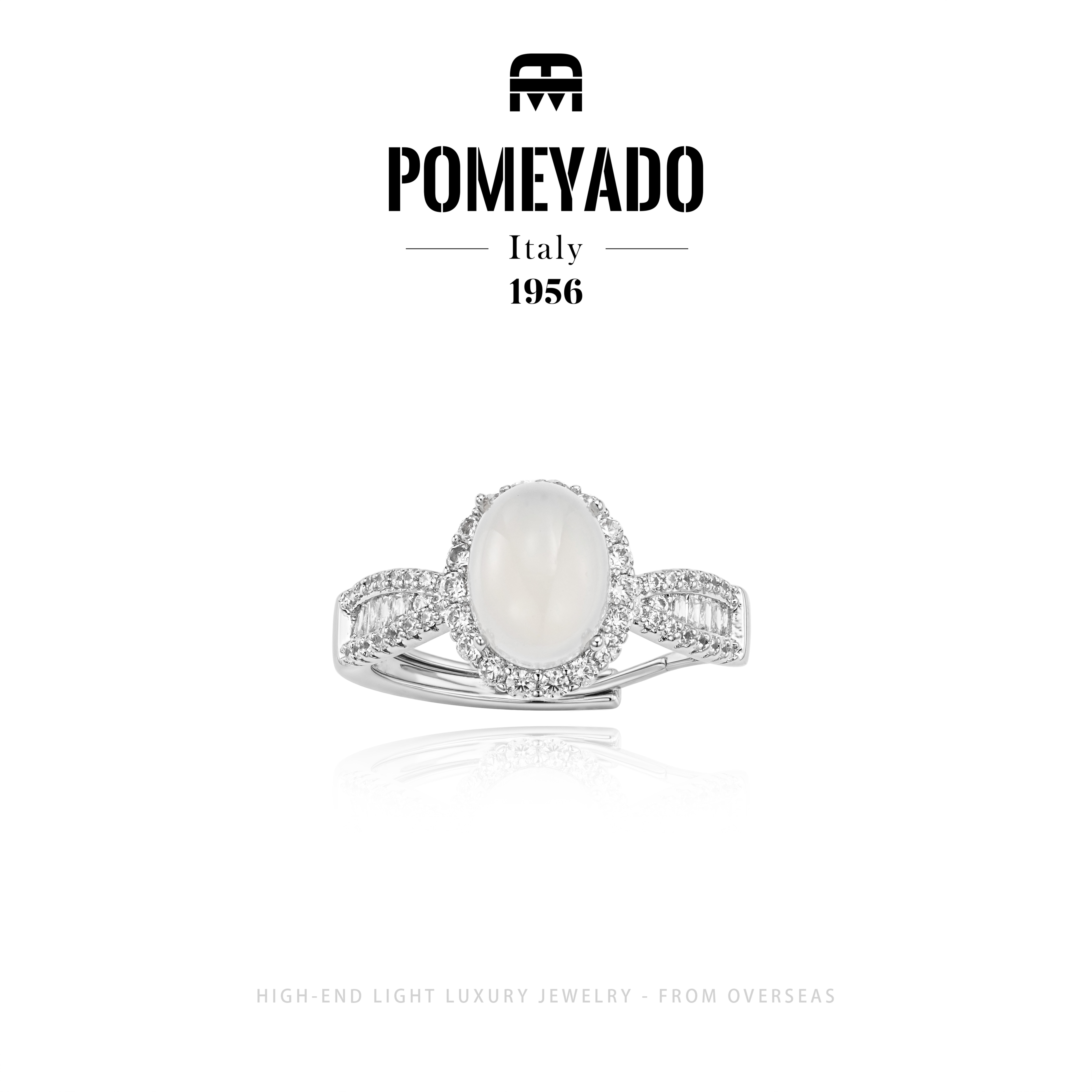 【凝光韶梦】Pomeyado轻奢中古蛋面戒指F4131