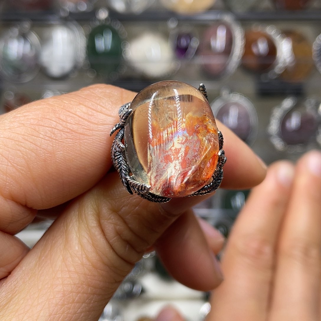 【闪购商品】水晶珠宝半成品银S925镶嵌戒指