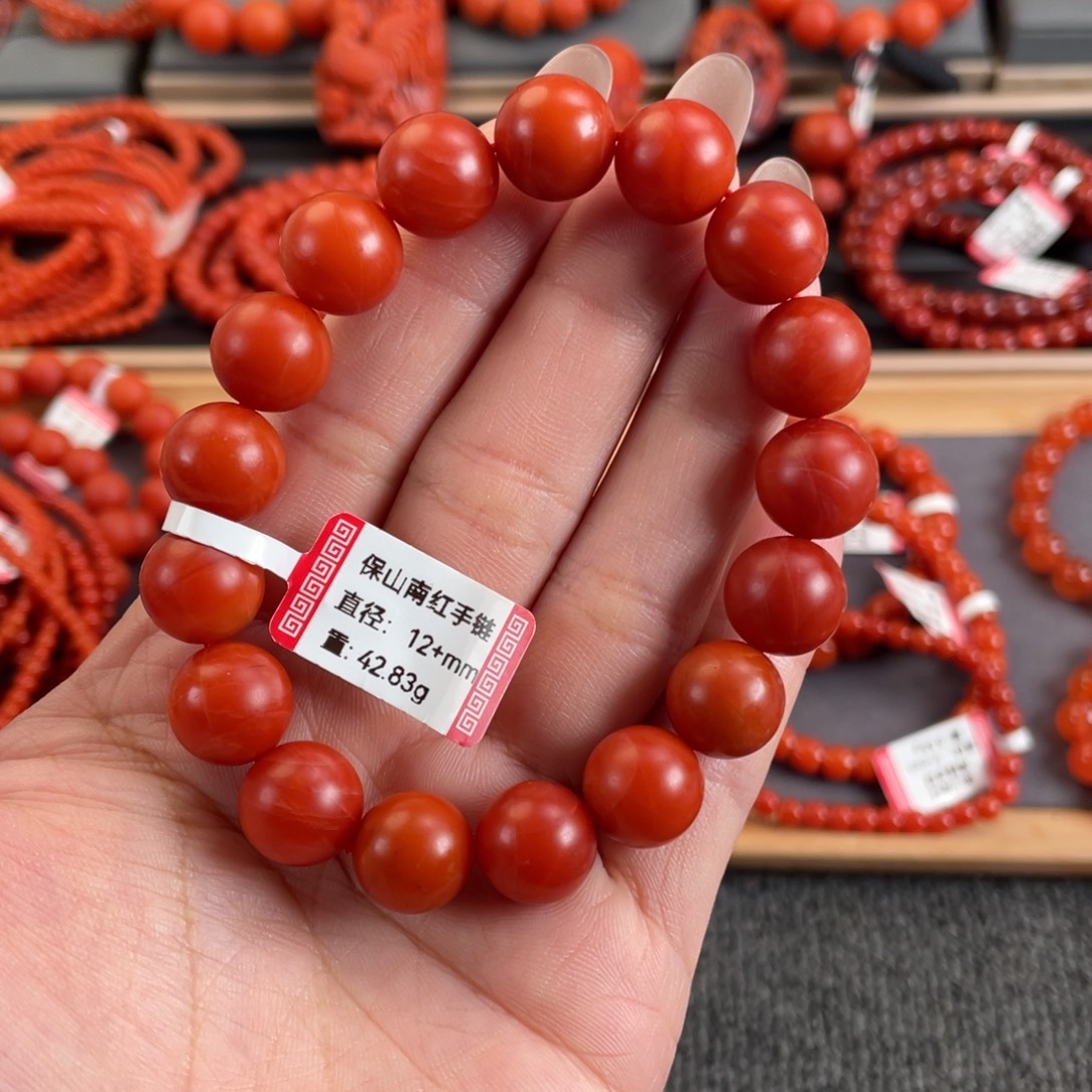 南红玛瑙未镶嵌12➕保山南红单圈