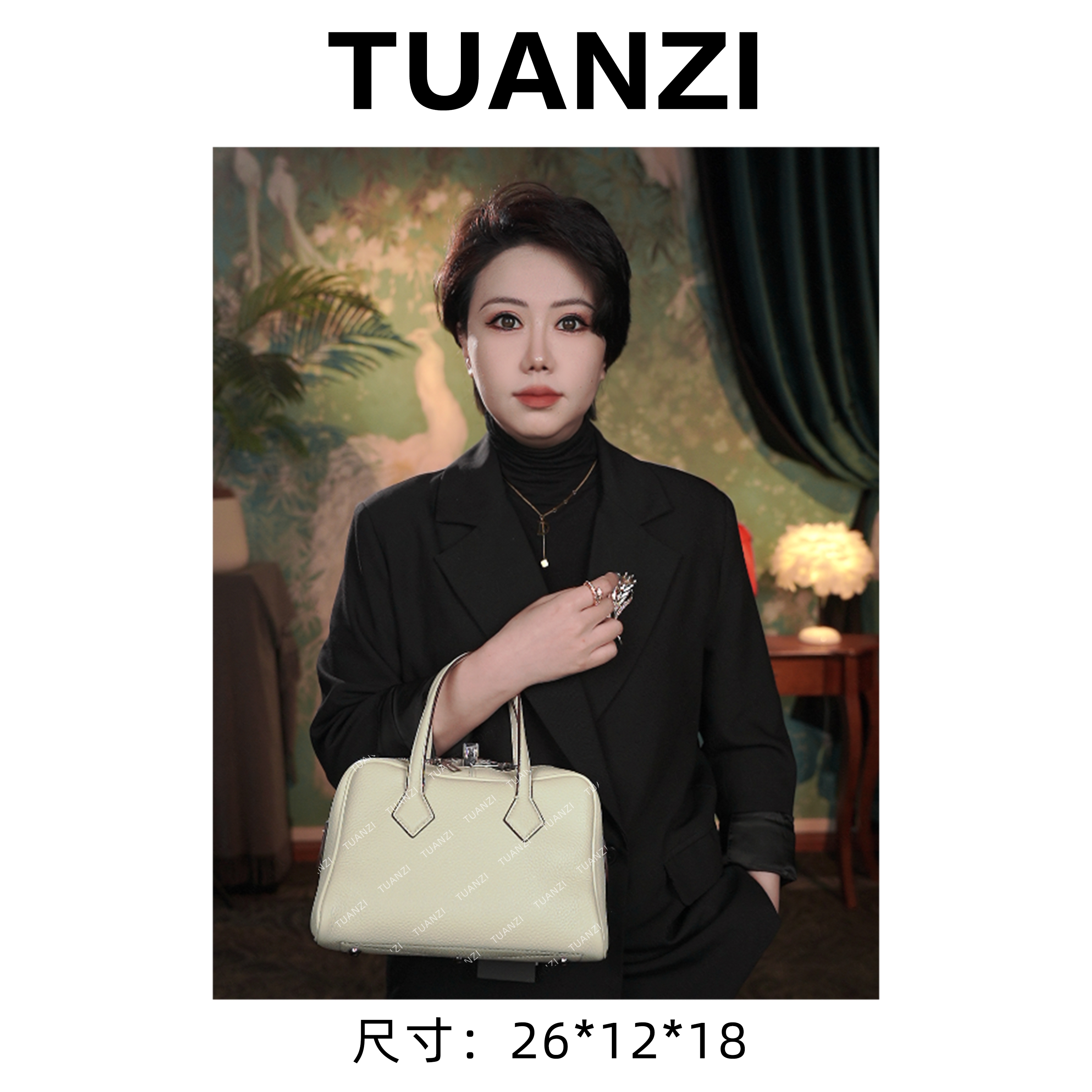 〖匠·新〗中古Victoria头层TC牛皮26尺寸包 XKY-6929-白色