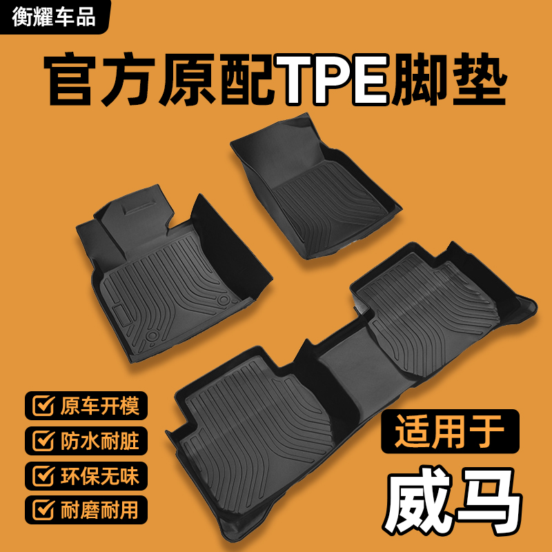 【威马专用】威马EX5威马EX5-Z威马E.5威马W6耐磨全包围TPE汽车脚垫