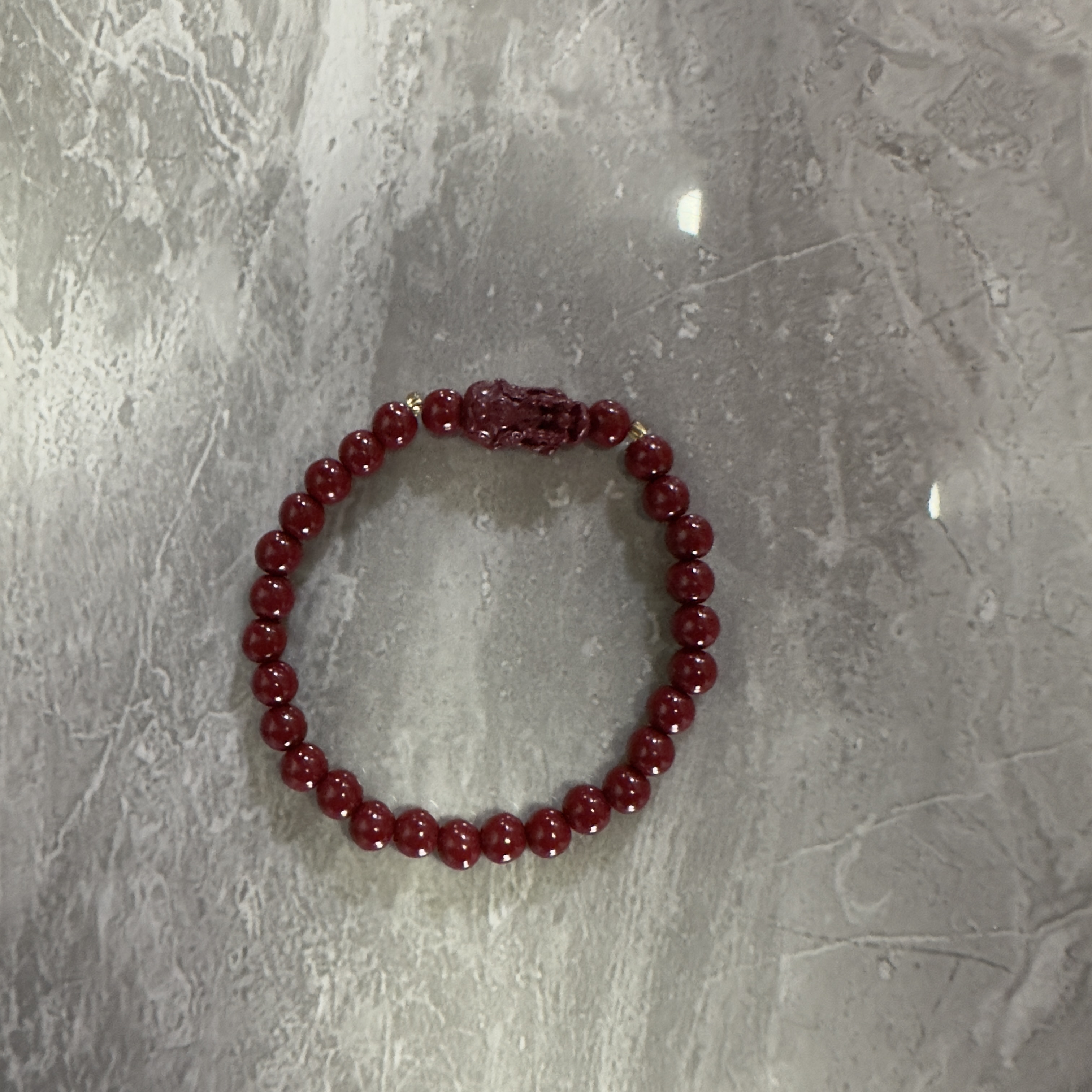 含辰砂工艺品貔貅手串6mm     1-120