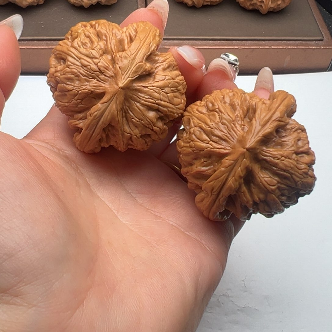 文玩核桃把件红锦鲤44丽