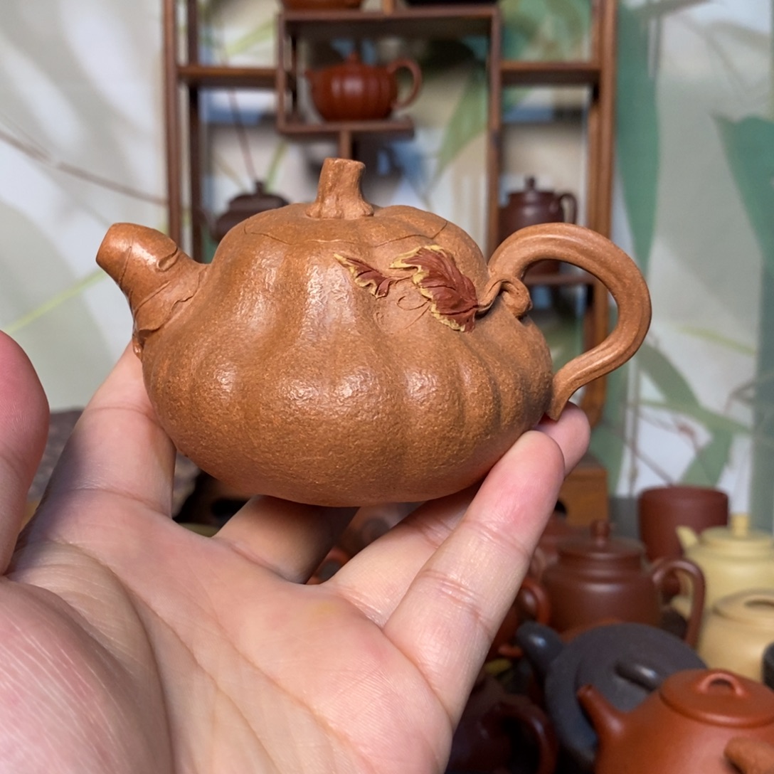 茶壶紫砂精工轻坯薄胎小南瓜