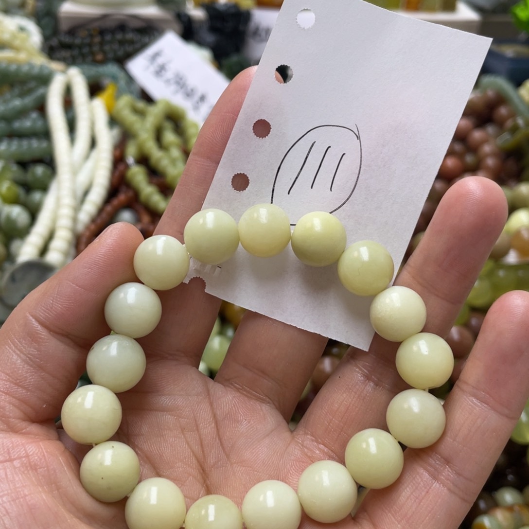 蛇纹石玉手链未镶嵌