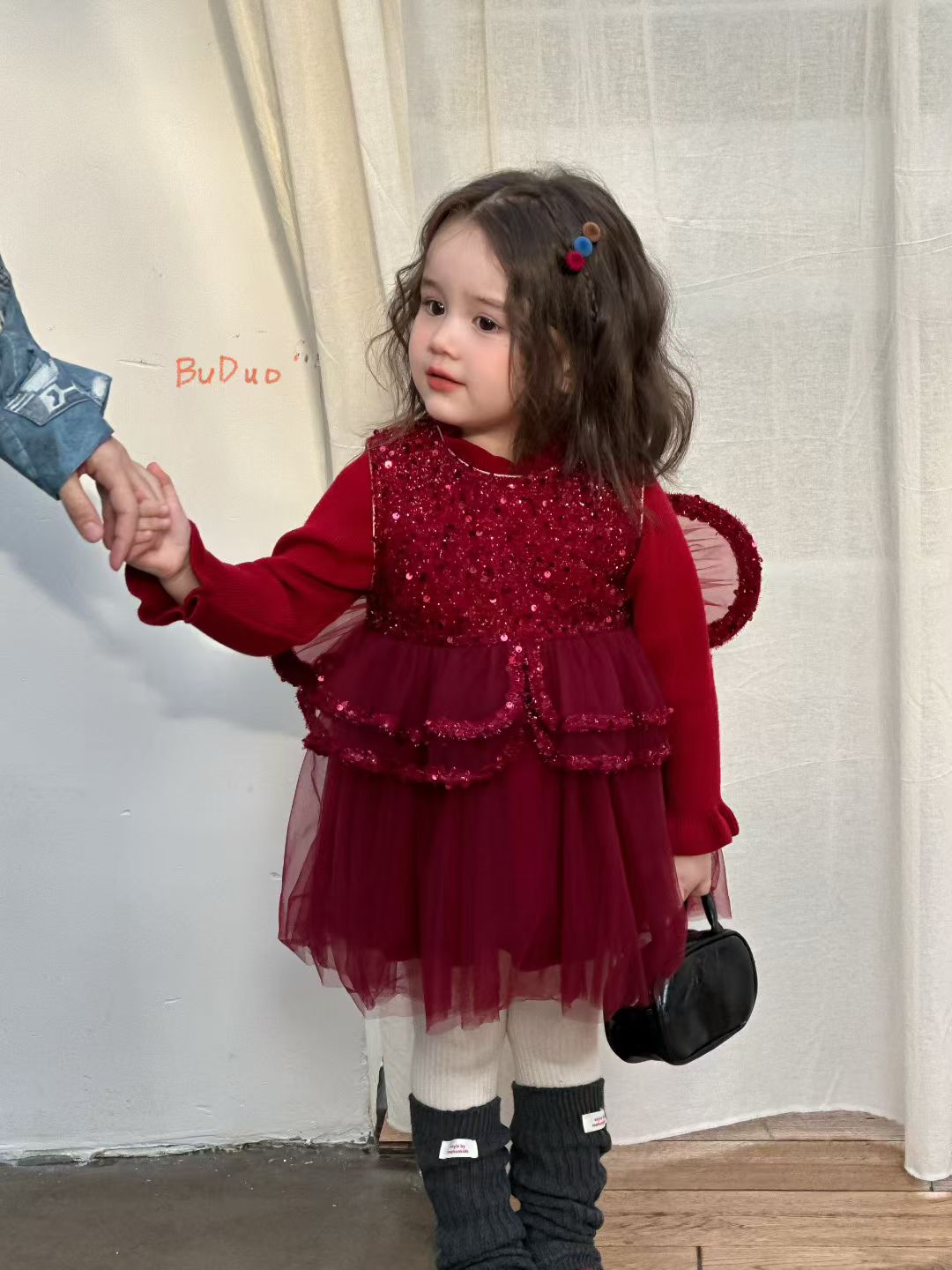 【现货】女童加绒加厚拜年服套装2025冬季新款小童国风旗袍公主裙