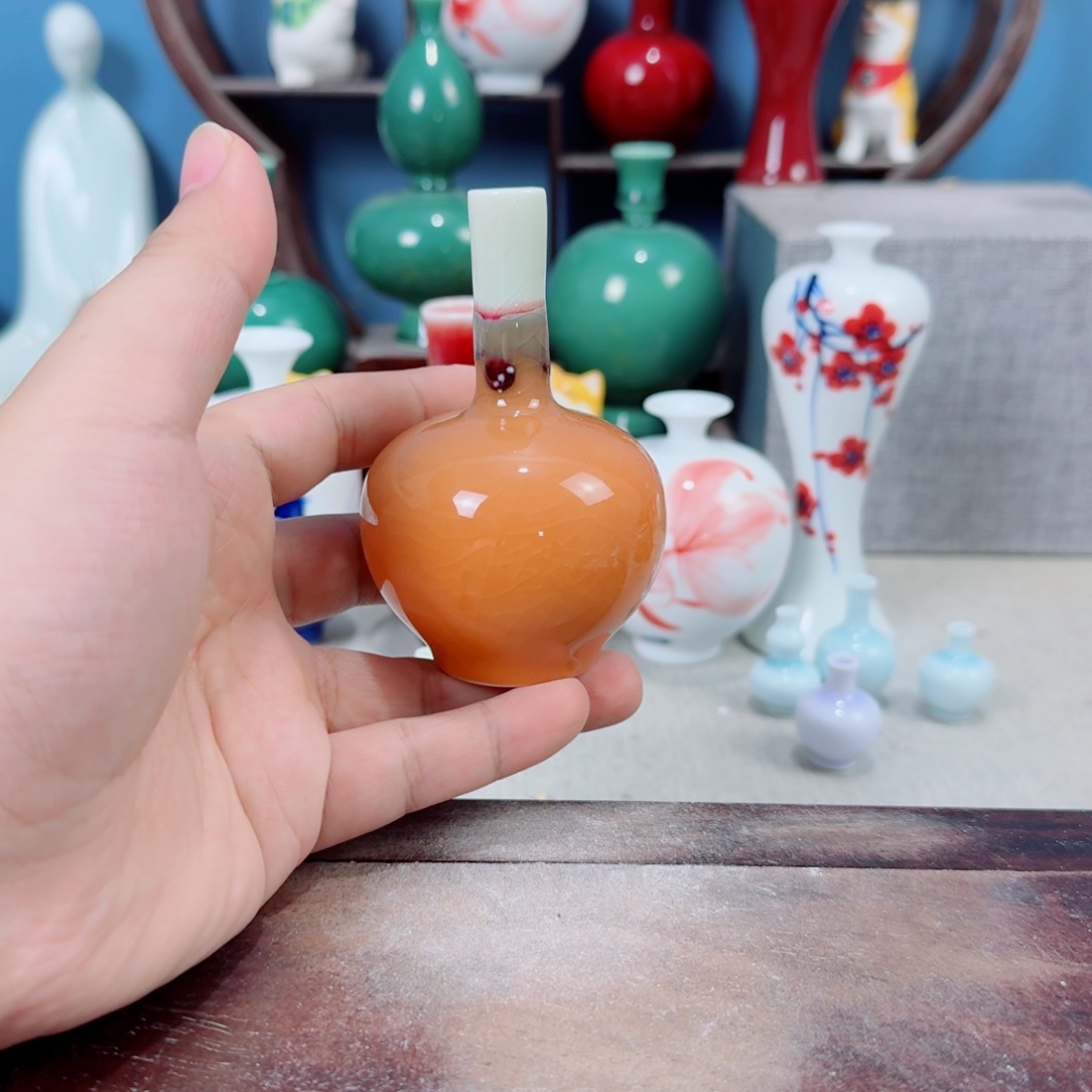 陶瓷手工小花器摆件