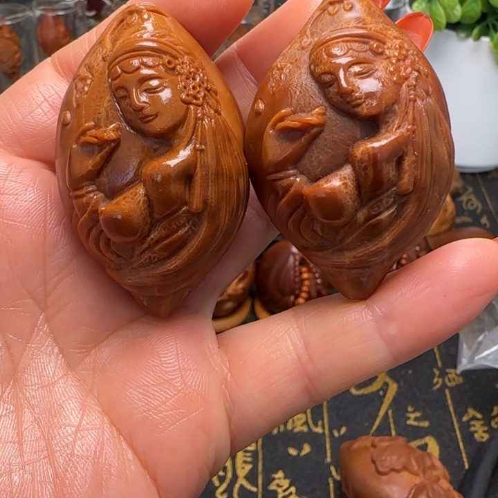 橄榄核手串/手链美女一对