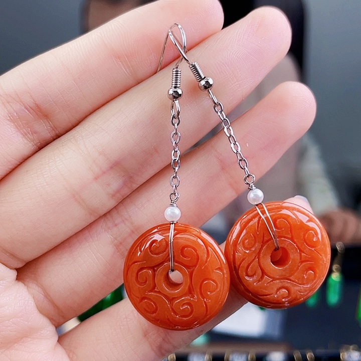 翡翠耳饰未镶嵌饰品