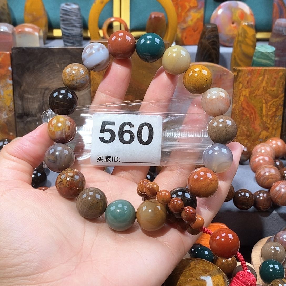 硅化玉天然北票硅化玉手串未镶嵌天然北票硅化玉手串