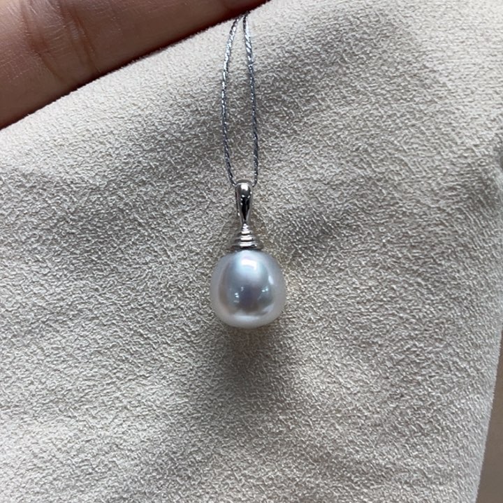 吊坠(不含链)银S925镶嵌海水珍珠s****?9-10mm