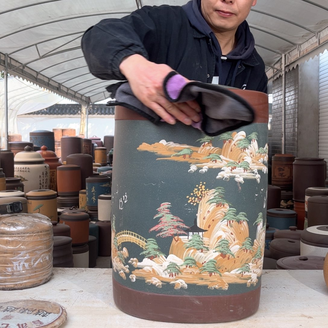 紫砂茶叶罐40 饼茶叶罐