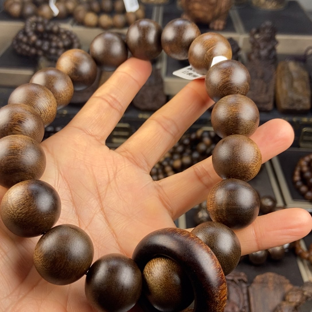 沉香手串纤****奈越南芽庄白棋玉化