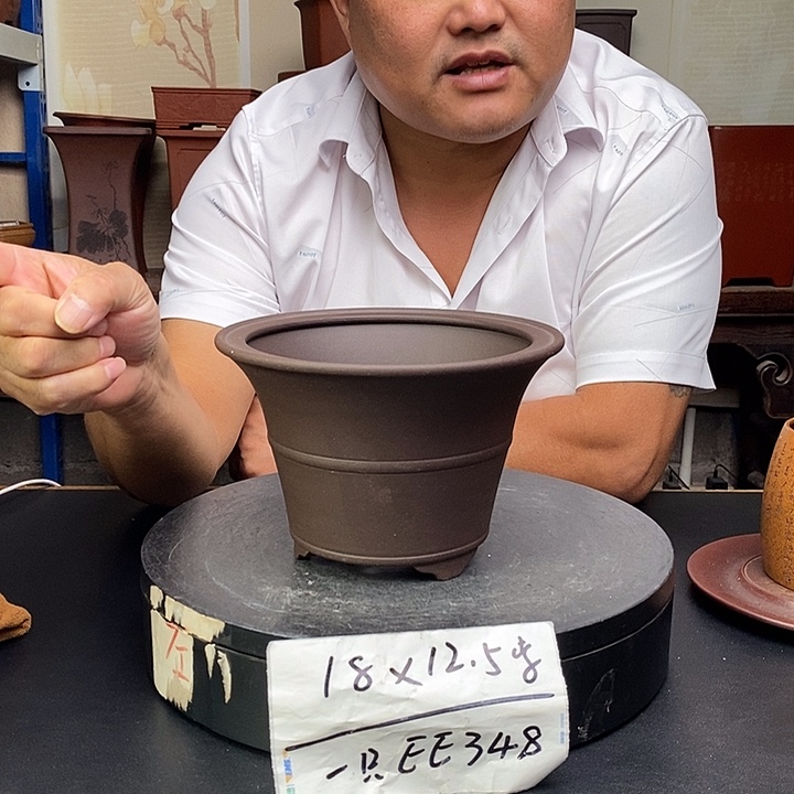 紫砂花盆货号一只EE348