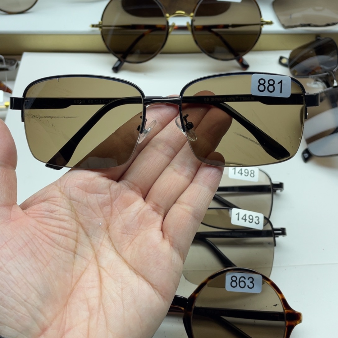 茶水晶半框眼镜 881