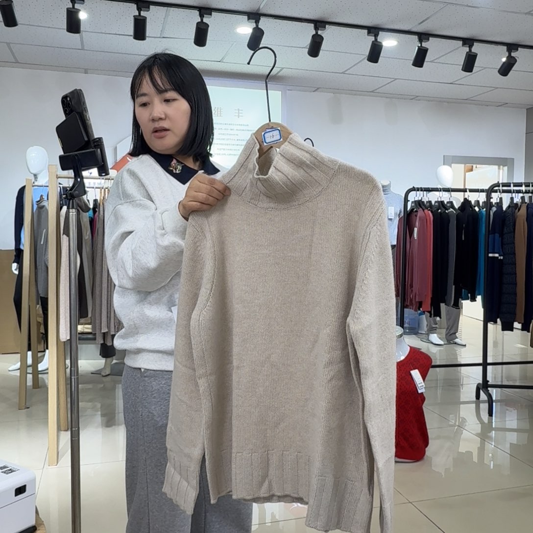 天****纯羊绒女衫保暖白013