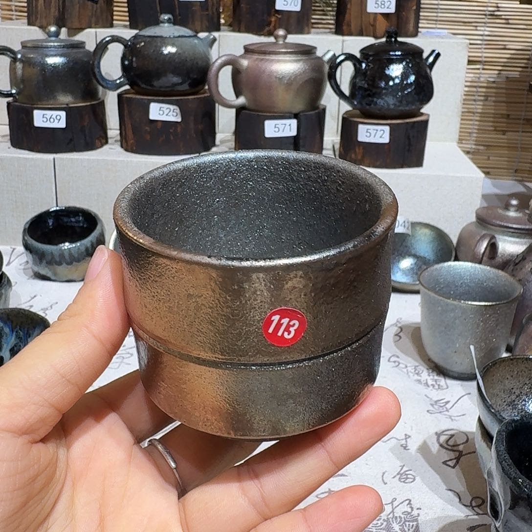 杯建水紫陶紫泥柴烧杯
